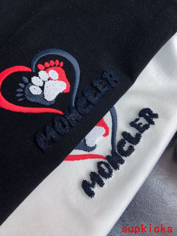 Back view of Moncler luxury clothing with contemporary cut