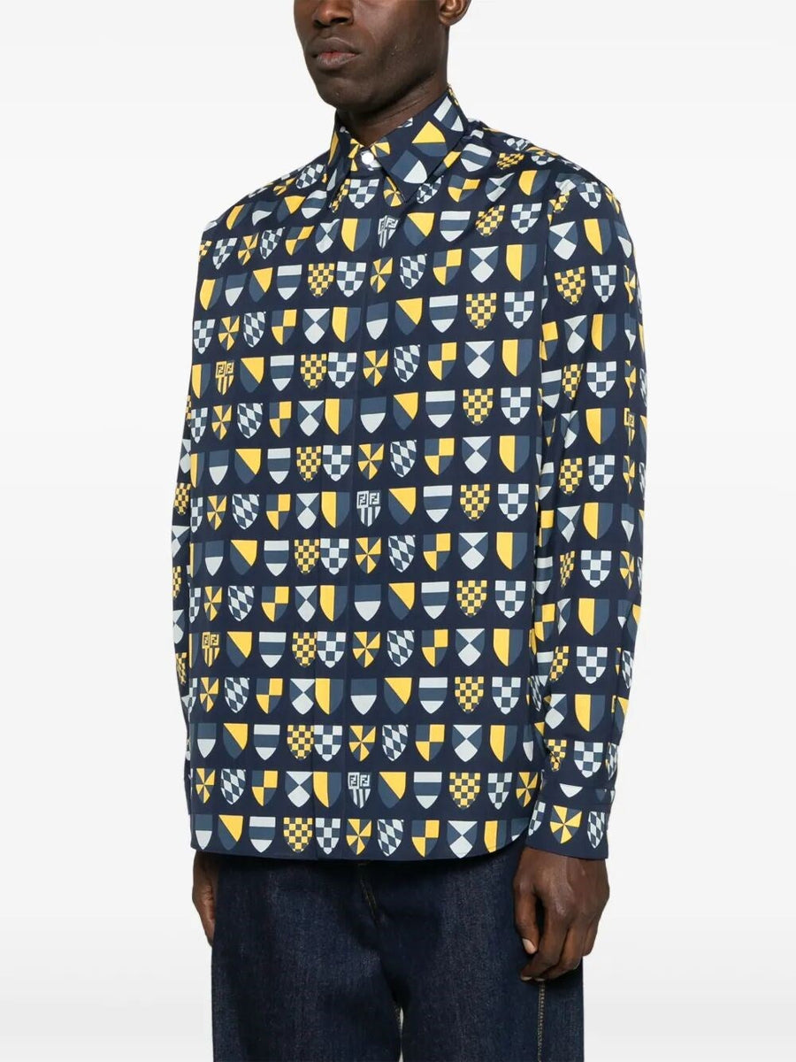 Close-up of Fendi blouses hardware and fine stitching