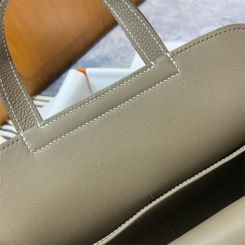 Side view of chic structured handbag