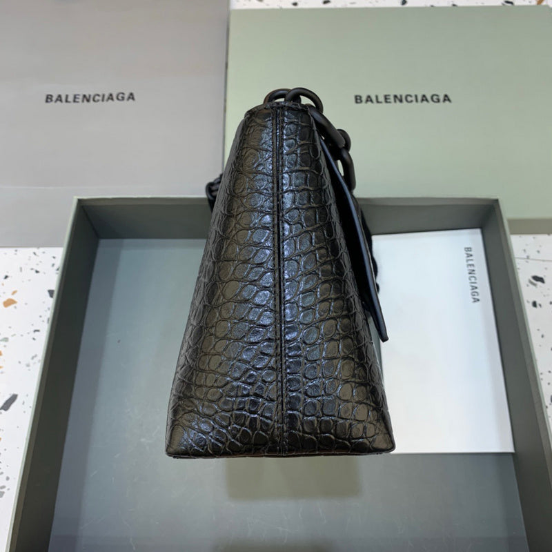 Sleek Faux Leather Handbag - Signature Hardware Accents | Women's Designer-Inspired Purse #270 - back view (image 4) of designer-inspired handbag