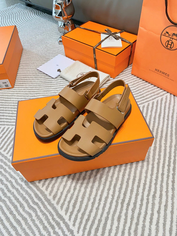 Hermes sandals Style 218 - close-up of luxury comfort fit