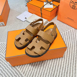 Hermes sandals Style 218 - close-up of luxury comfort fit