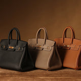  Sophisticated crossbody bag carried on shoulder
