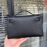 Side view of graceful structured handbag