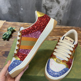 Gucci bold contrast luxury sneakers view 6 signature lace-up style