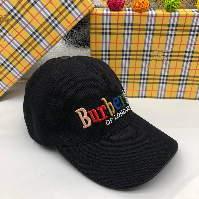 Angled view of Burberry unisex cap