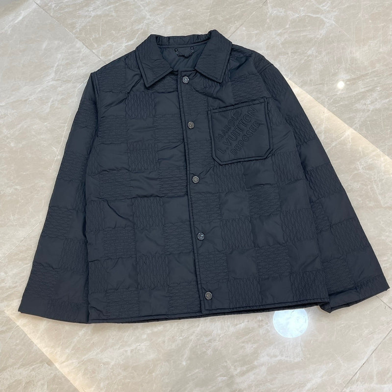 Close-up detail shot of Louis Vuitton luxury clothing with everyday silhouette