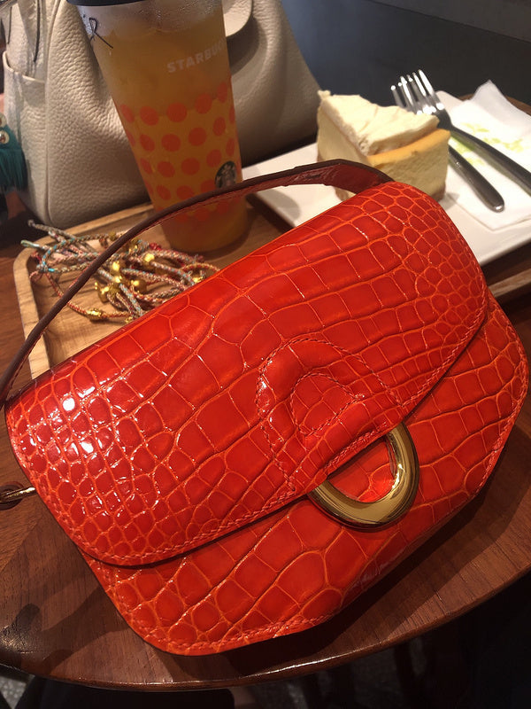 Close-up detail of curated bag design