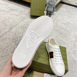 Gucci two-tone luxury sneakers view 4 breathable knit upper