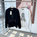 Back view of Gucci luxury clothing with monogram-inspired silhouette