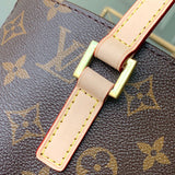 Side profile of sleek statement women's handbag – women's designer-style accessory
