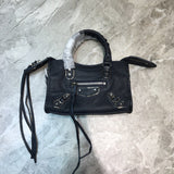 Sleek Vegan Leather Handbag - Refined Silhouette | Women's Statement Accessory #699 - back view (image 4) of designer-inspired handbag