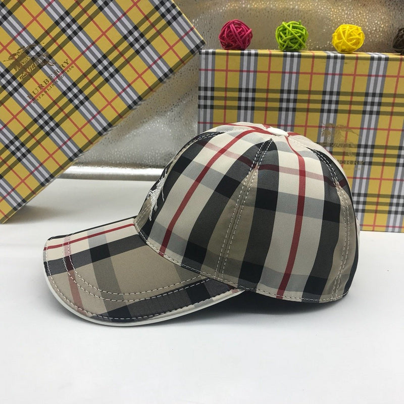 Close-up detail view of Burberry unisex cap