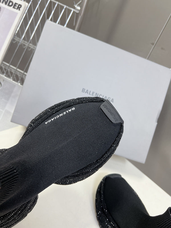 Balenciaga Burgundy Combat Boots - Side Profile View