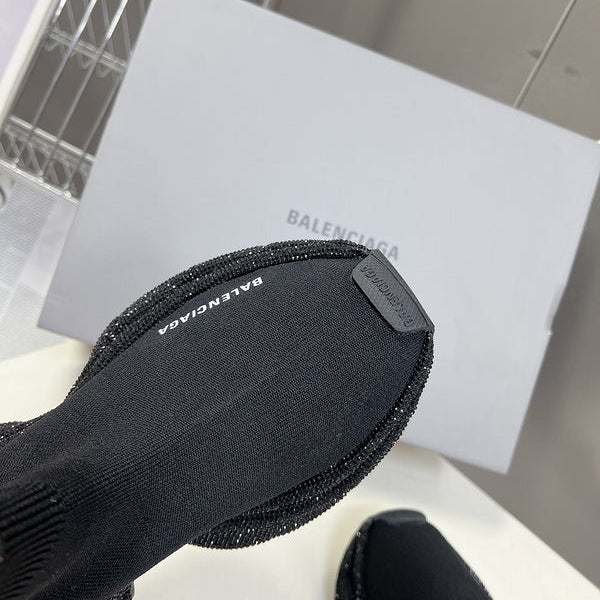 Balenciaga Burgundy Combat Boots - Side Profile View