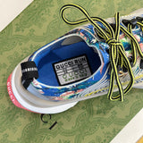 Gucci soft grey luxury sneakers view 4 premium leather build