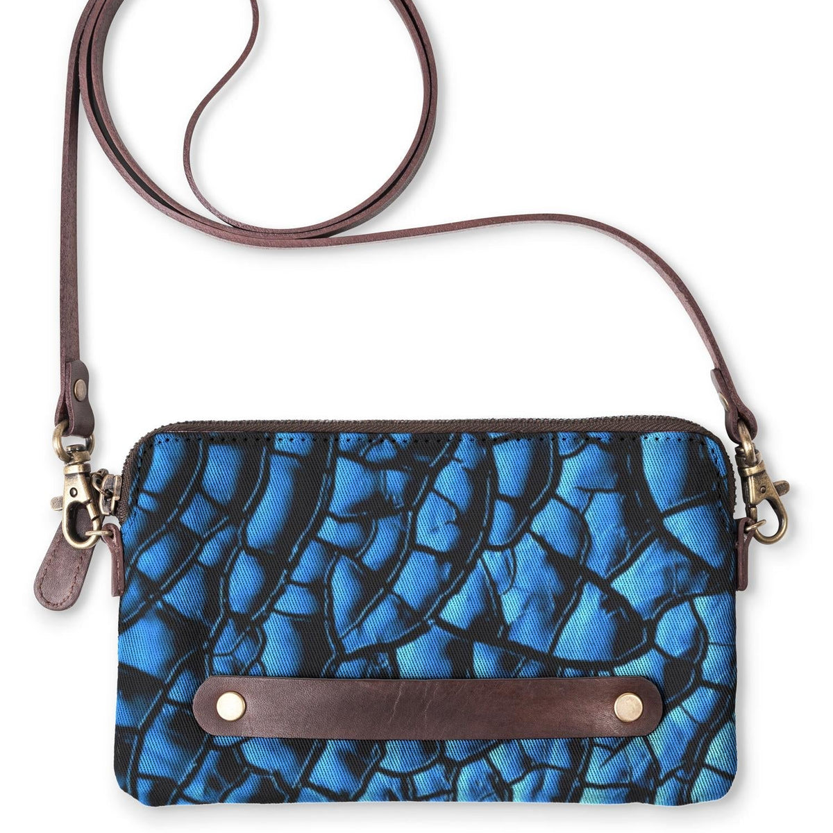 Ziva's Charm clutch bag – side angle view (one versatile size)