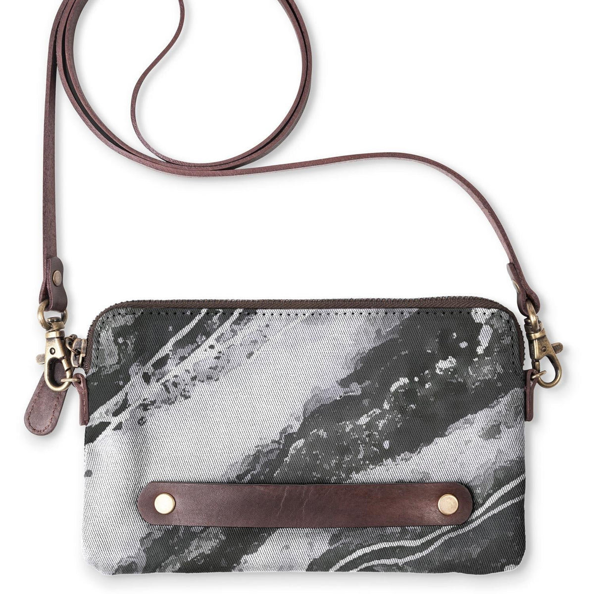 Ziva's Charm clutch bag – side angle view (one versatile size)