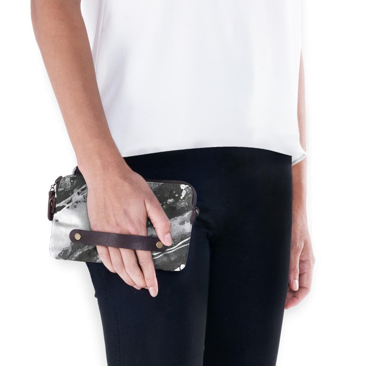 Ziva's Charm clutch bag – styled view (one versatile size)