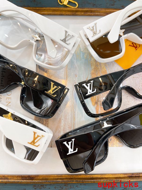 Side view of Louis Vuitton unisex sunglasses