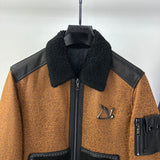Close-up detail shot of Louis Vuitton luxury clothing with everyday silhouette