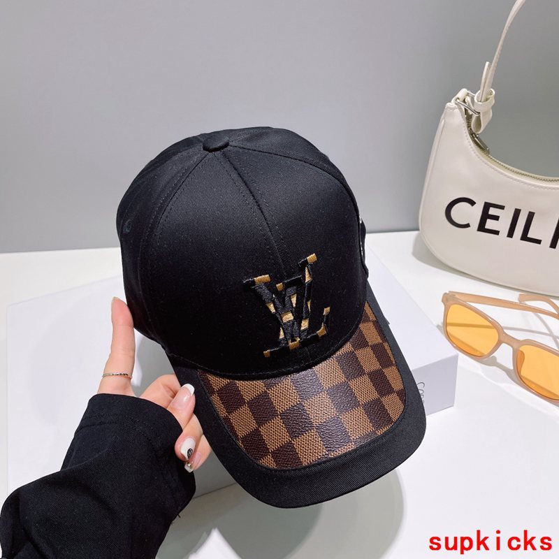 Close-up detail view of Louis Vuitton unisex cap