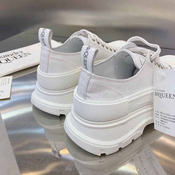 Alexander McQueen Nude Chunky Platform Sneakers - Angled View