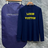 Front view of Louis Vuitton luxury clothing with streetwear-inspired cut