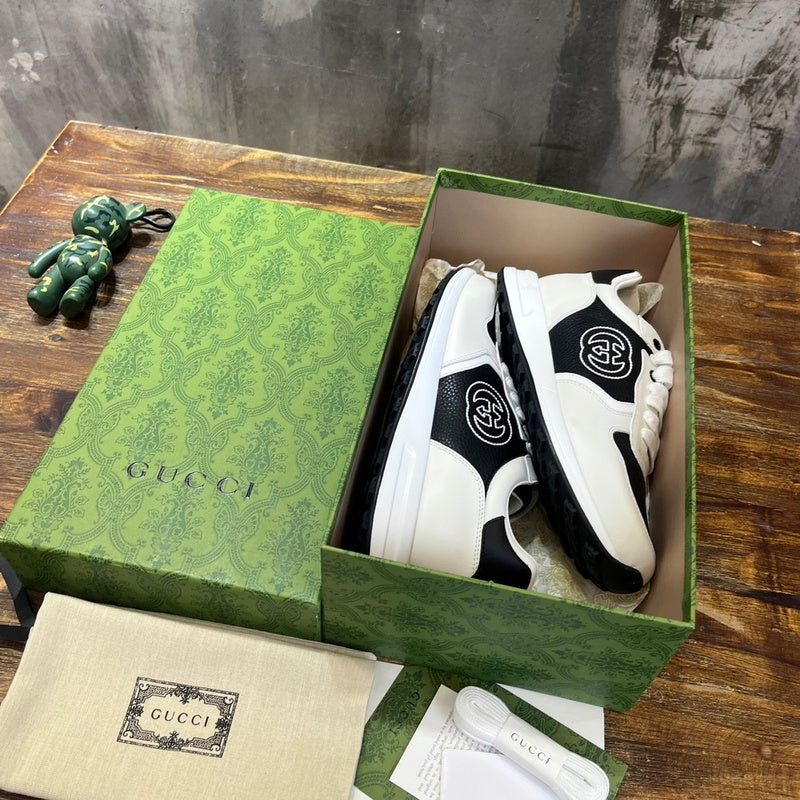 Gucci sneakers detailed view showing premium designer craftsmanship