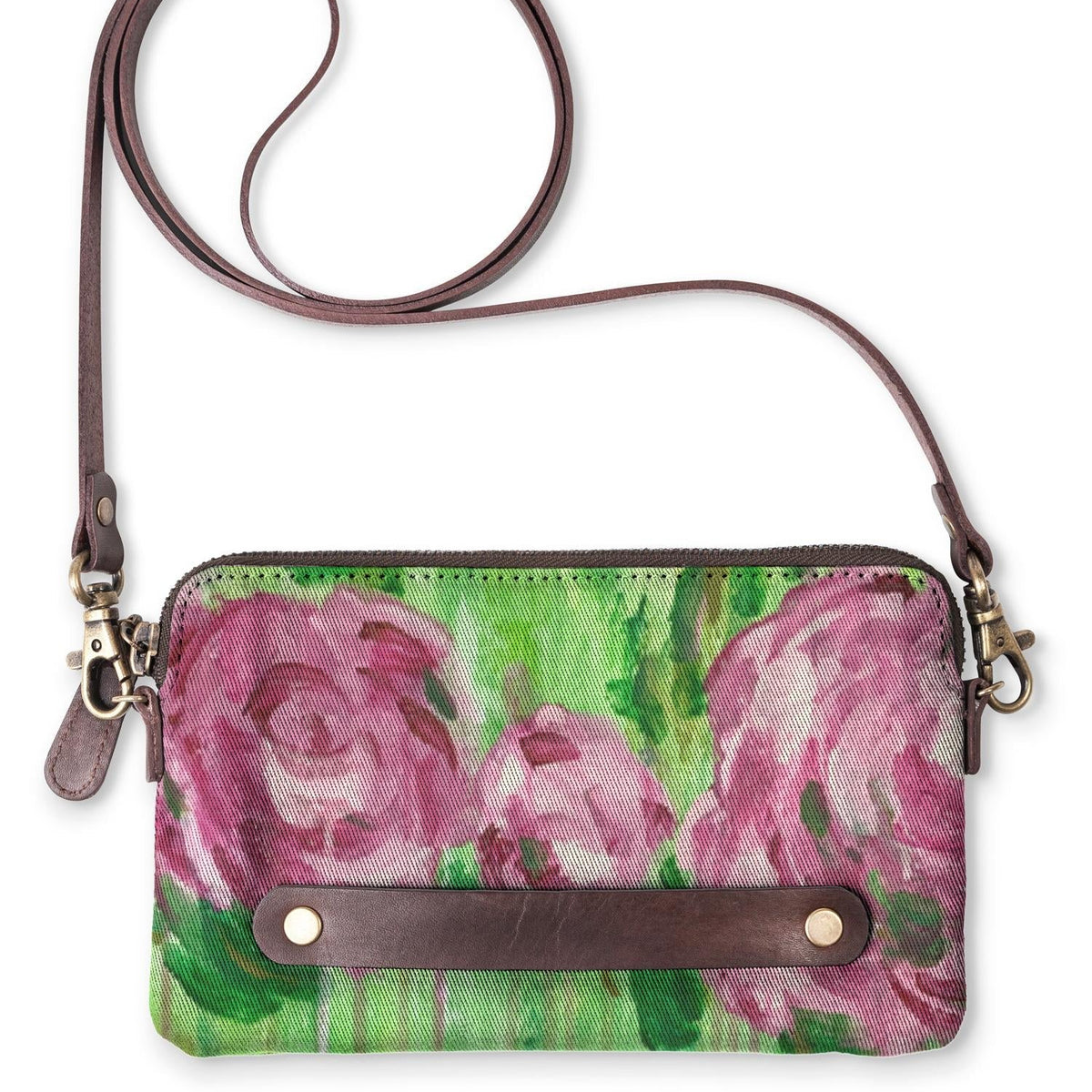 Ziva's Charm clutch bag – side angle view (one versatile size)