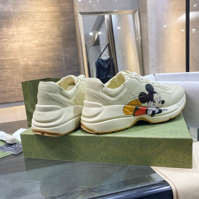 Gucci muted earth tones luxury sneakers view 9 heritage-inspired look