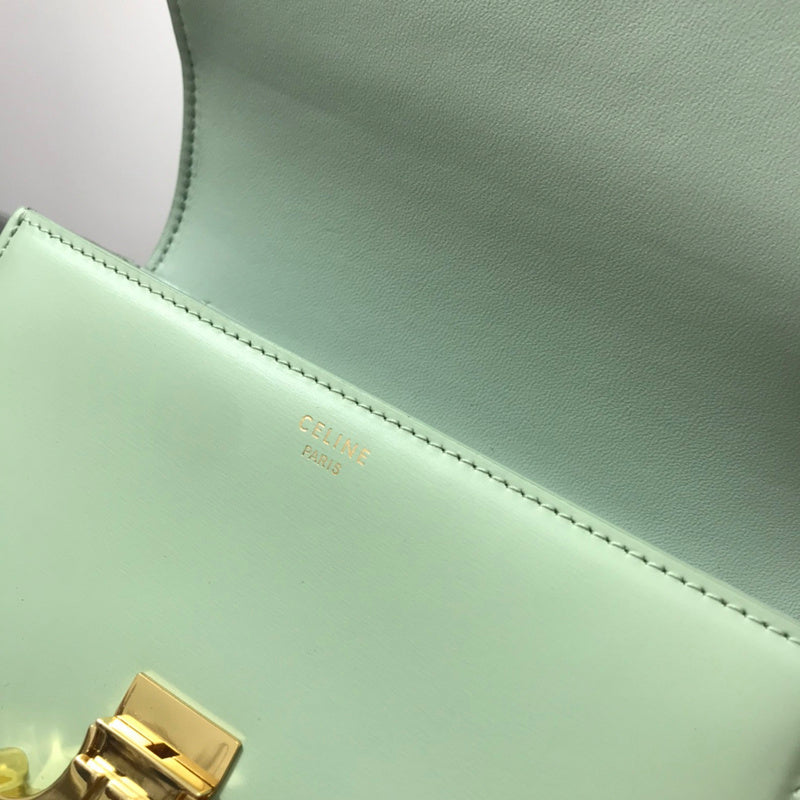 Top view of sleek chic women's handbag – women's statement bag