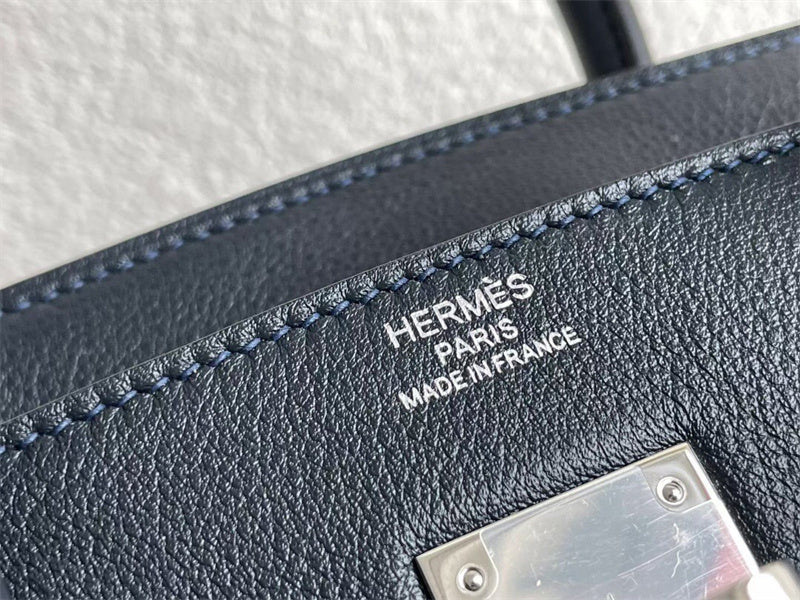 Side view of effortless structured handbag