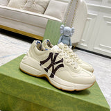 Gucci Streetwear sneakers in two-tone breathable knit upper front view