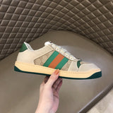 Gucci soft grey luxury sneakers view 5 premium leather build