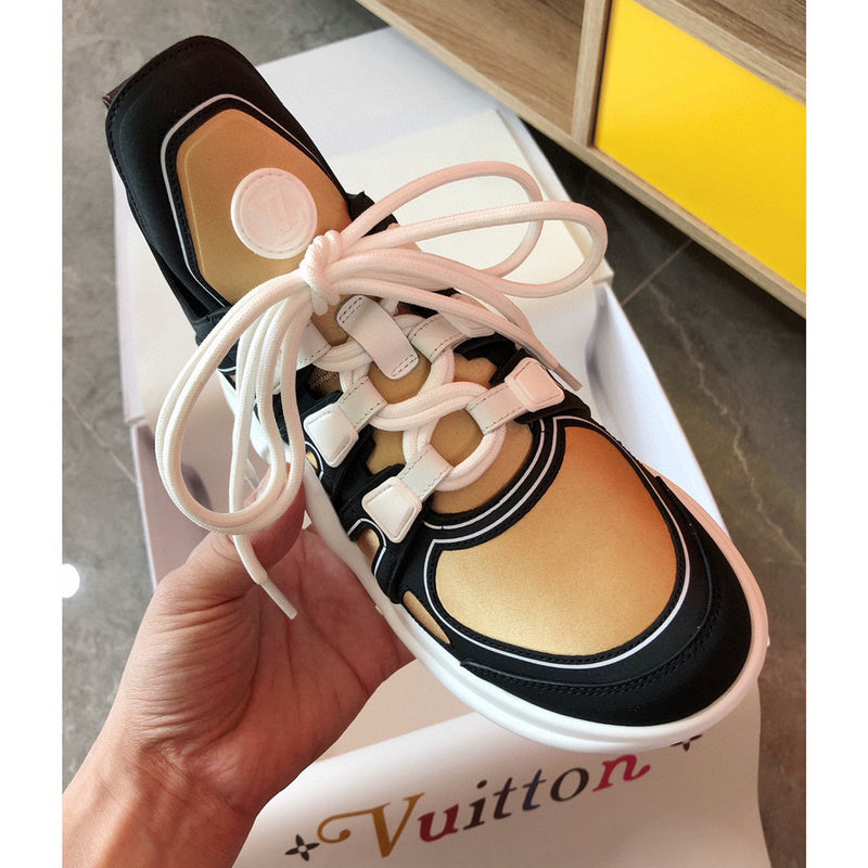 Close-up of Louis Vuitton shoes craftsmanship