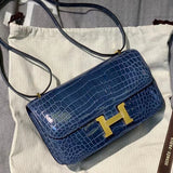 Sophisticated bag shown from front angle