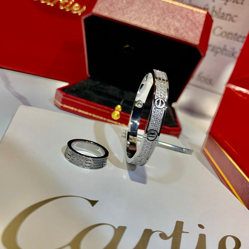 Close-up detail view of Cartier unisex jewelry piece
