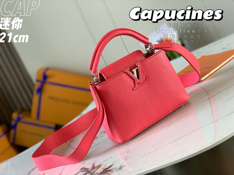 Side profile of classic elevated women's handbag – women's luxury handbag