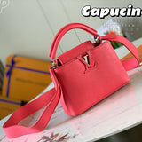 Side profile of classic elevated women's handbag – women's luxury handbag