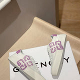 Givenchy Burgundy Knee-High Boots - Angled View