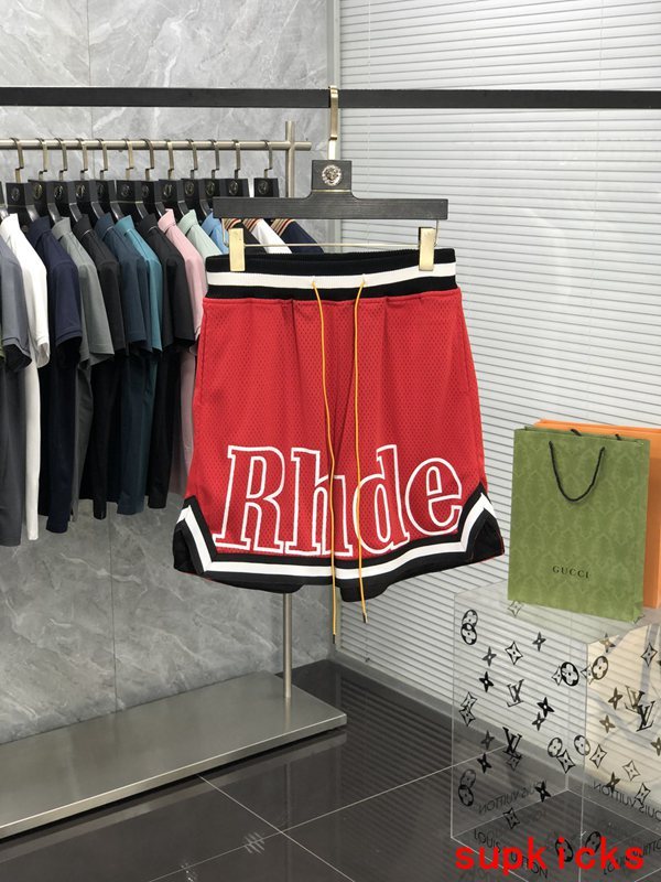 Back view of Rhude luxury clothing with everyday silhouette