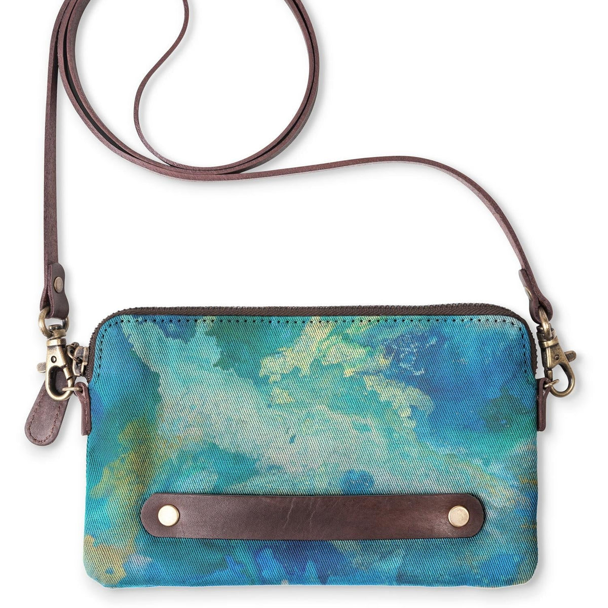 Ziva's Charm clutch bag – side angle view (one versatile size)