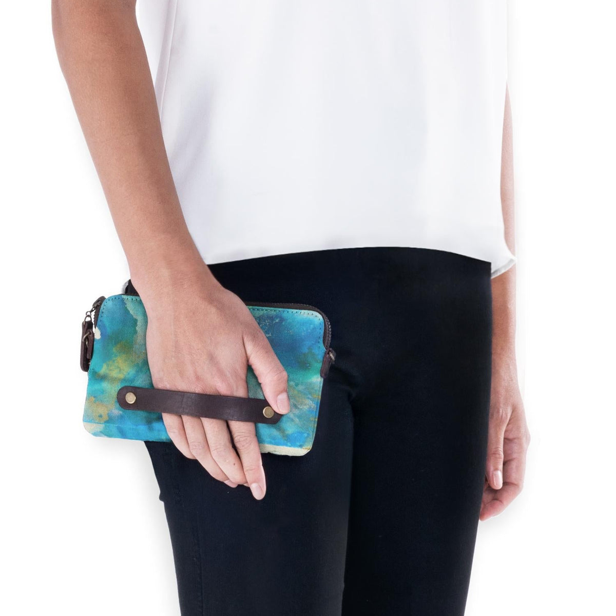 Ziva's Charm clutch bag – styled view (one versatile size)