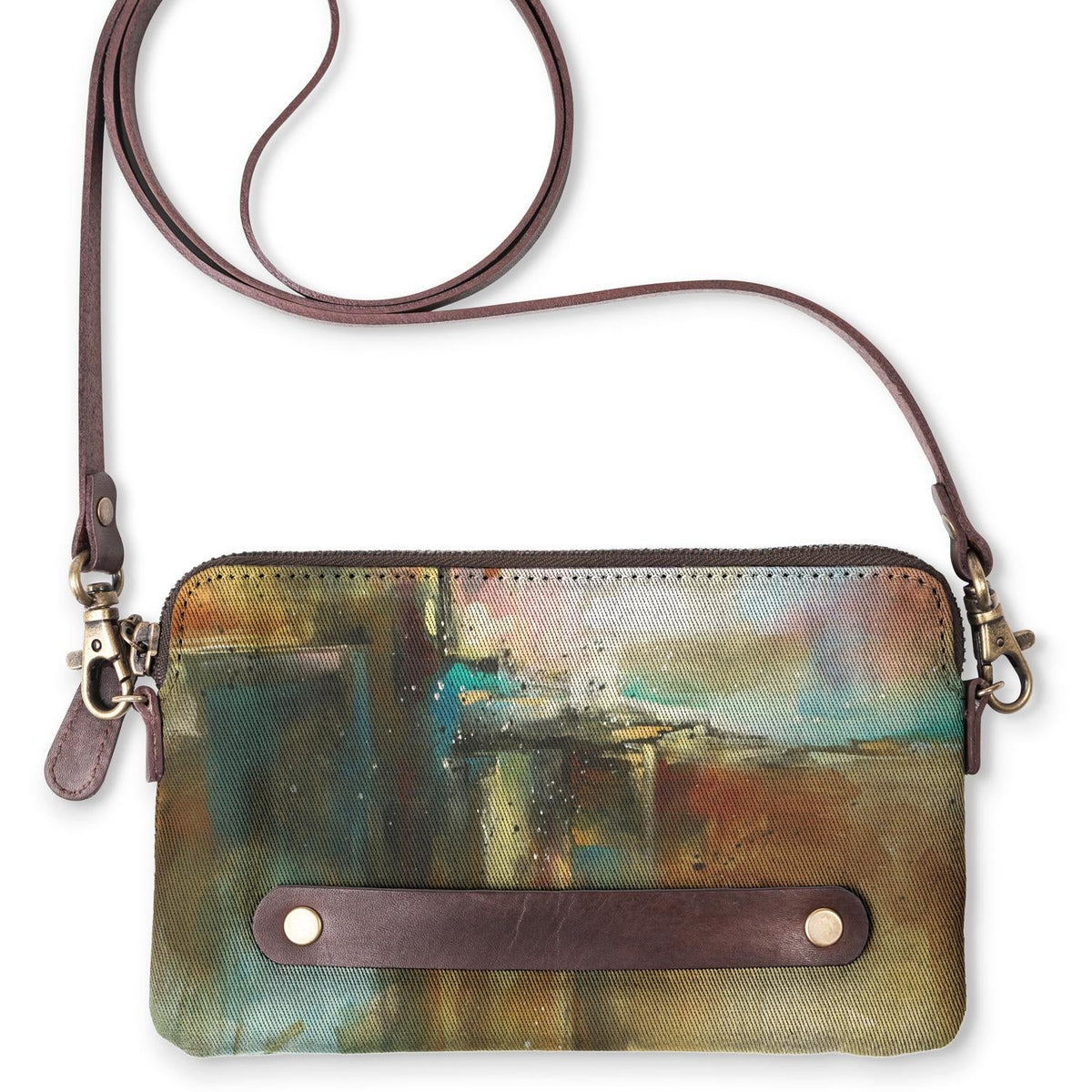 Ziva's Charm clutch bag – side angle view (one versatile size)
