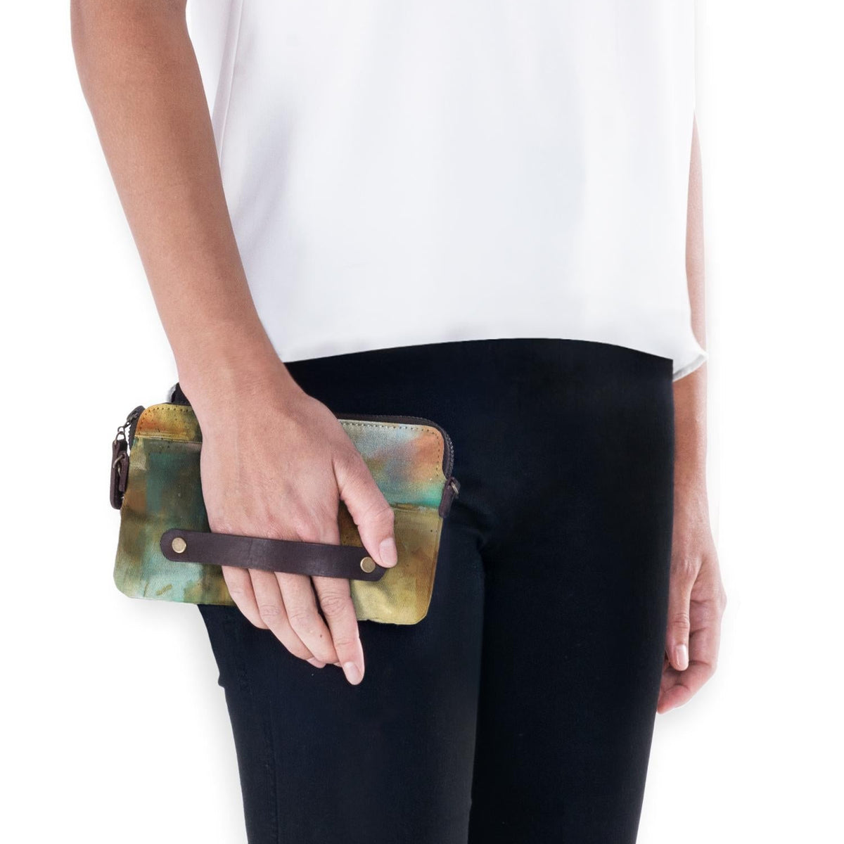 Ziva's Charm clutch bag – styled view (one versatile size)