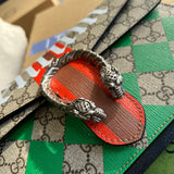 Top view of chic modern women's handbag – women's statement bag