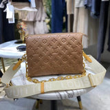 Front view of polished modern women's handbag – women's everyday handbag