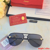 Close-up detail view of Cartier unisex sunglasses