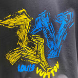 Front view of Louis Vuitton cotton t-shirt with runway-inspired design